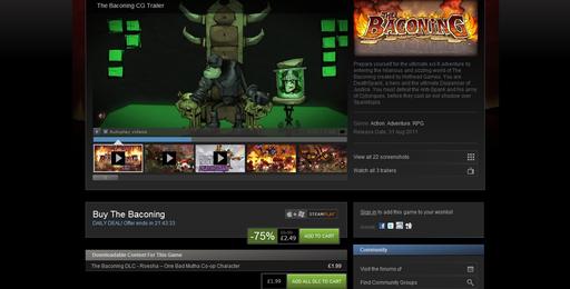 Baconing, The - 75% скидка в Steam(Однодневное предложение)